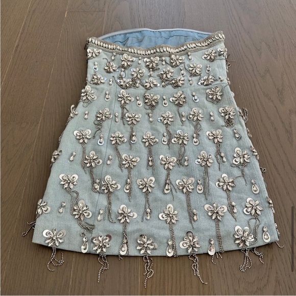 Retrofete LINEZ Denim Mini Dress
Embellished Rhinestone SMALL Crystal - Picture 10 of 12
